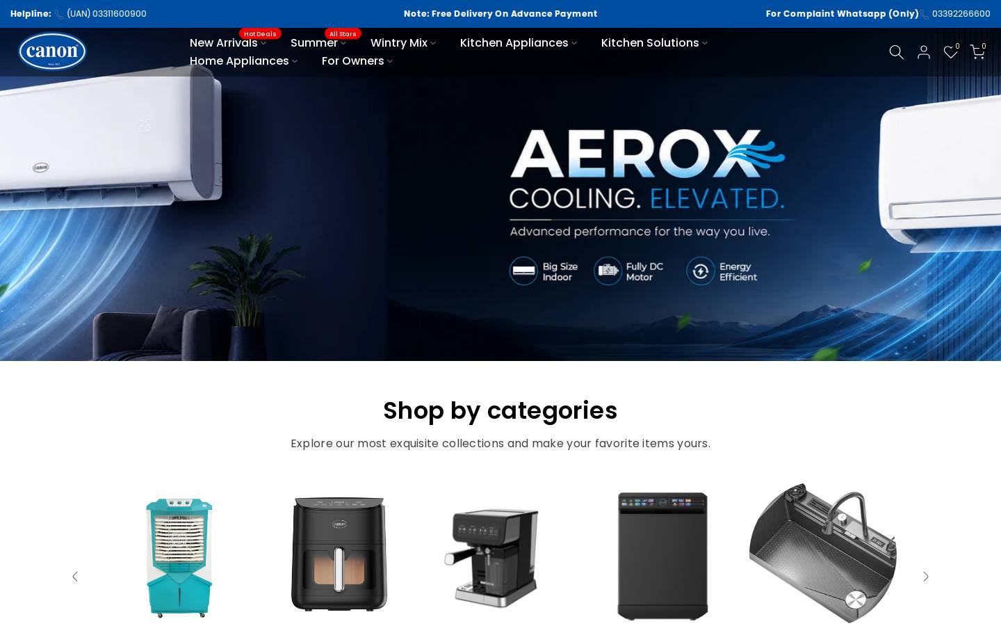 canonpk.com homepage screenshot
