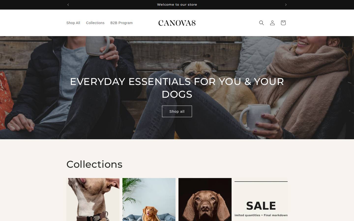 canova8.ca homepage screenshot