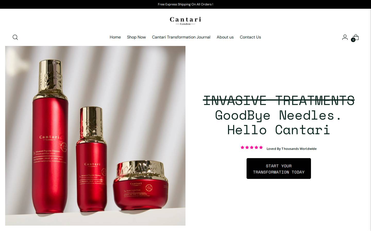 cantarilondon.com homepage screenshot