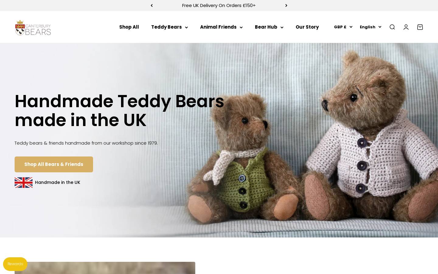 Canterbury Bears homepage screenshot