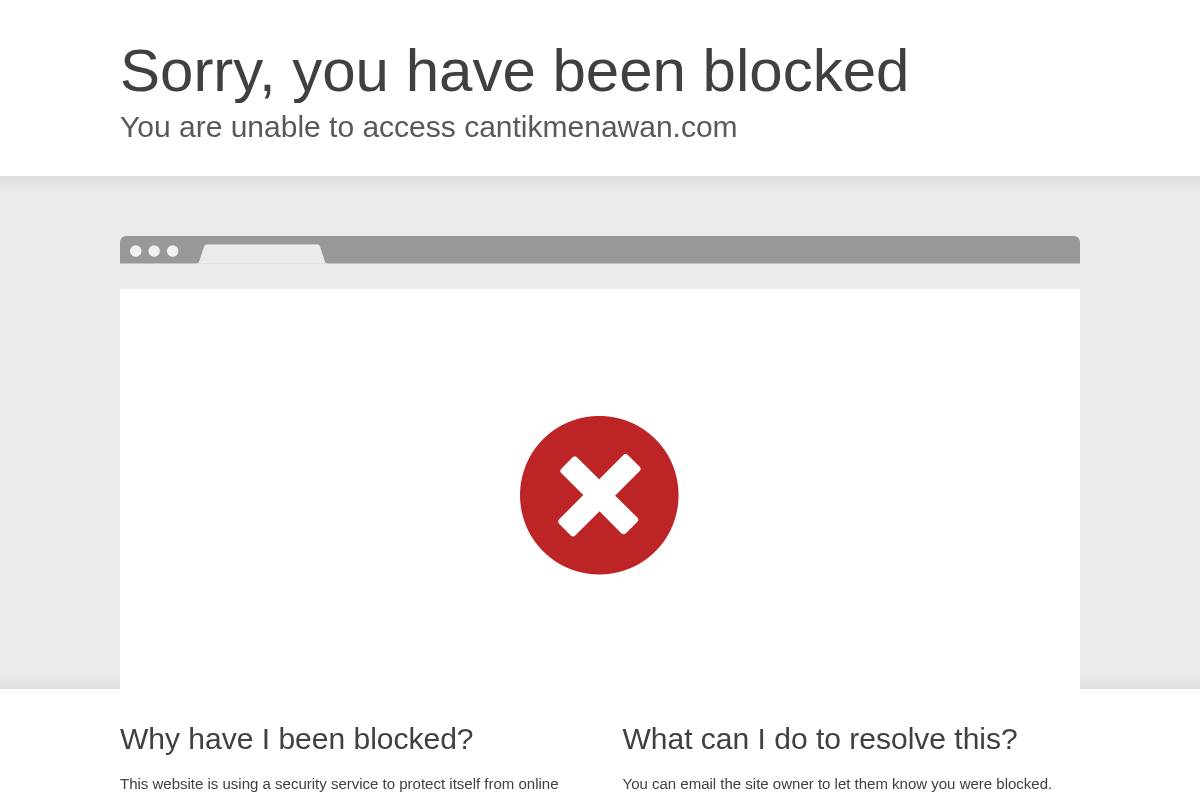 cantikmenawan.com homepage screenshot