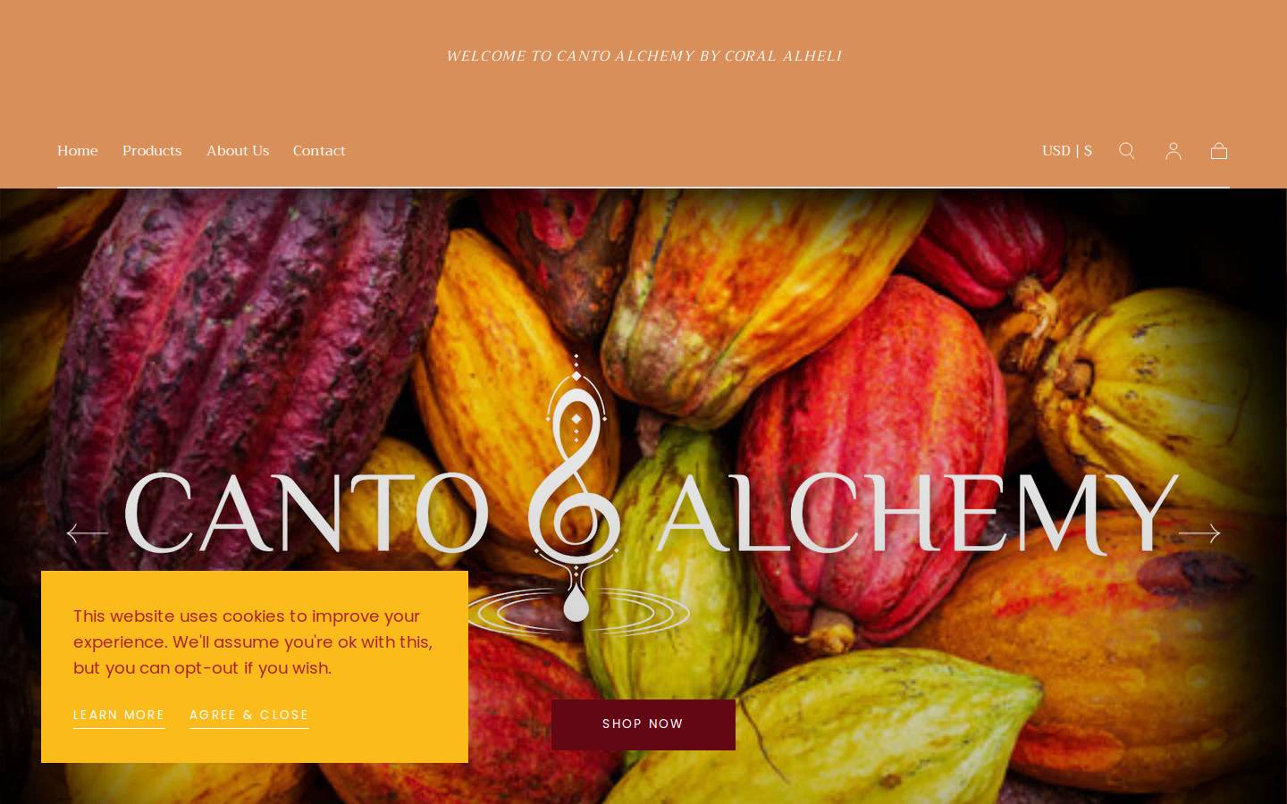cantoalchemy.com homepage screenshot