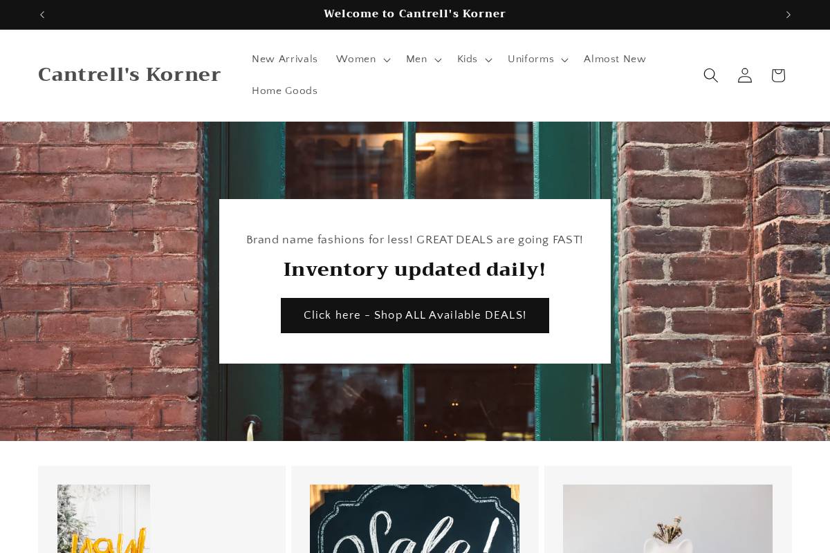 cantrellskorner.com homepage screenshot