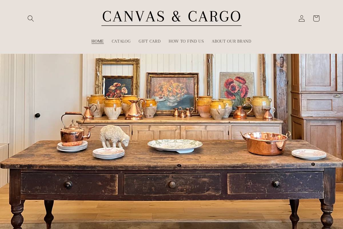 canvasandcargo.com homepage screenshot