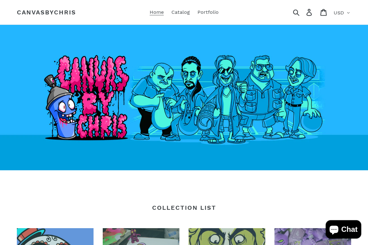 CANVASBYCHRIS homepage screenshot