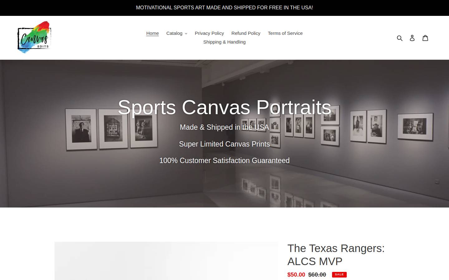 canvasedits.com homepage screenshot