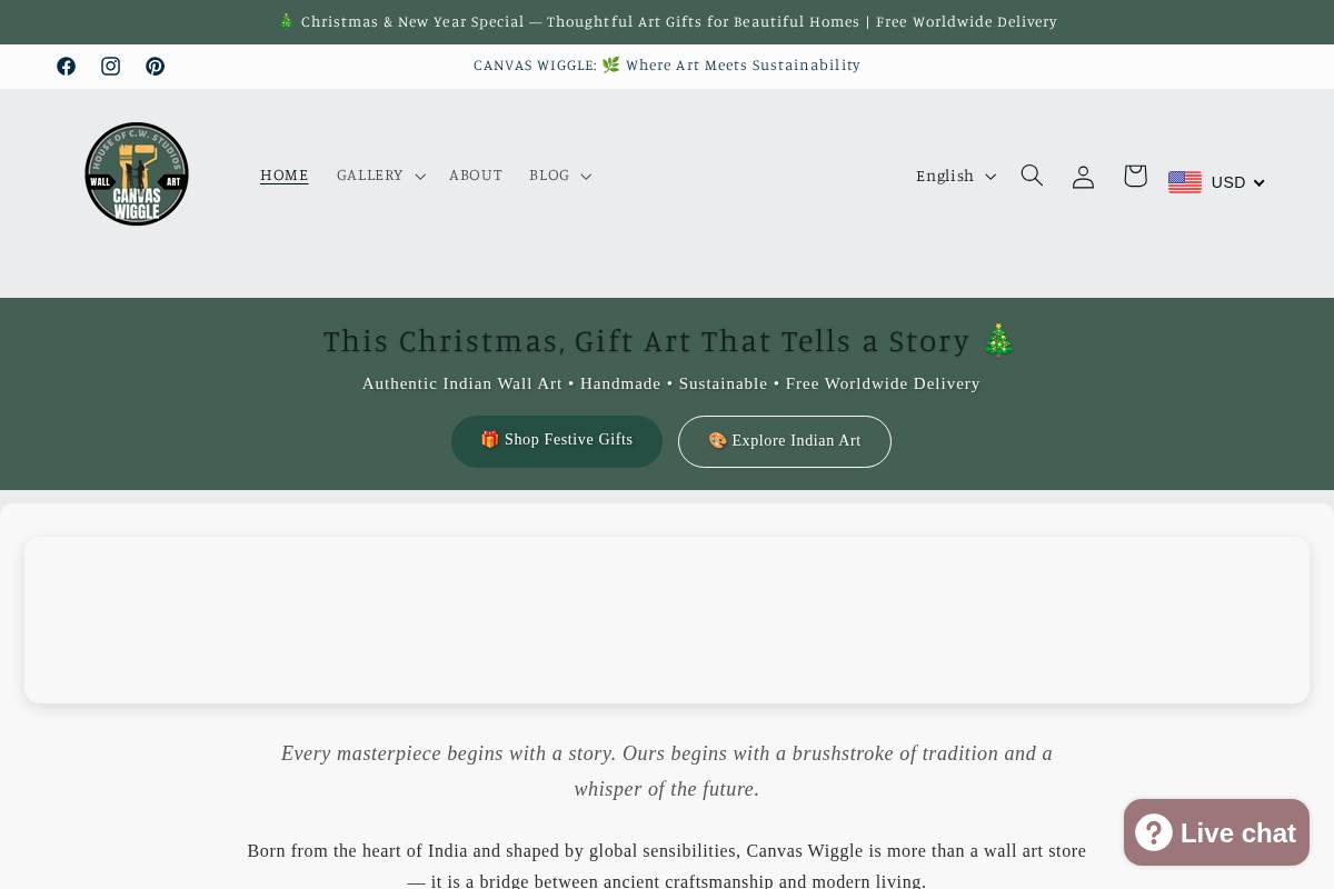 Canvaswiggle homepage screenshot