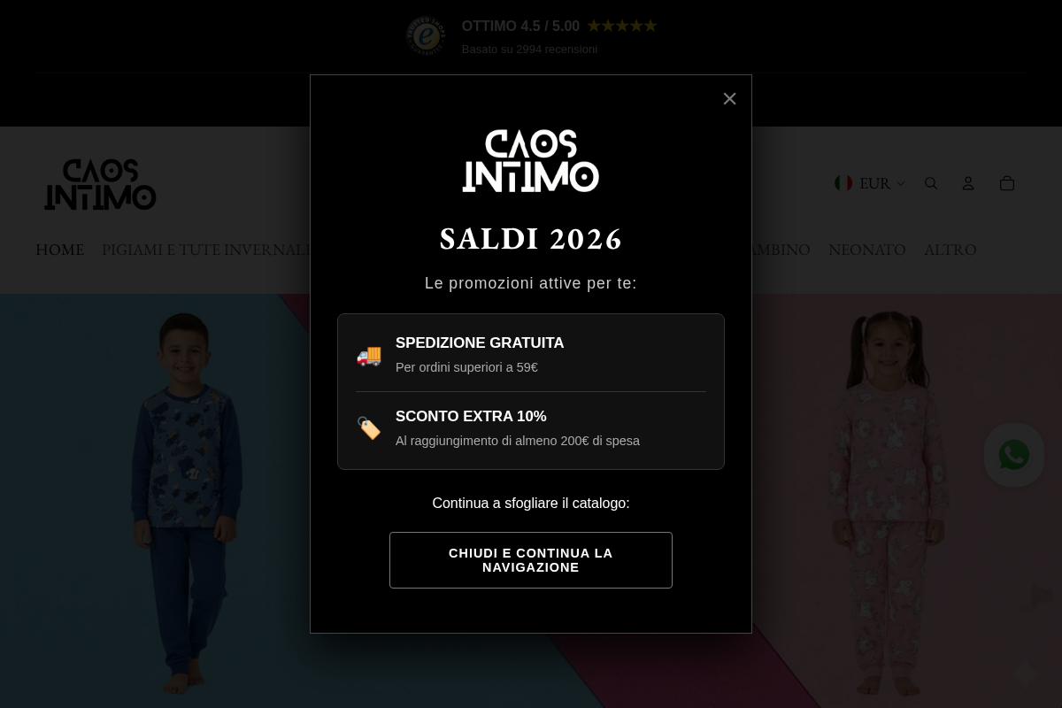 Caosintimo homepage screenshot