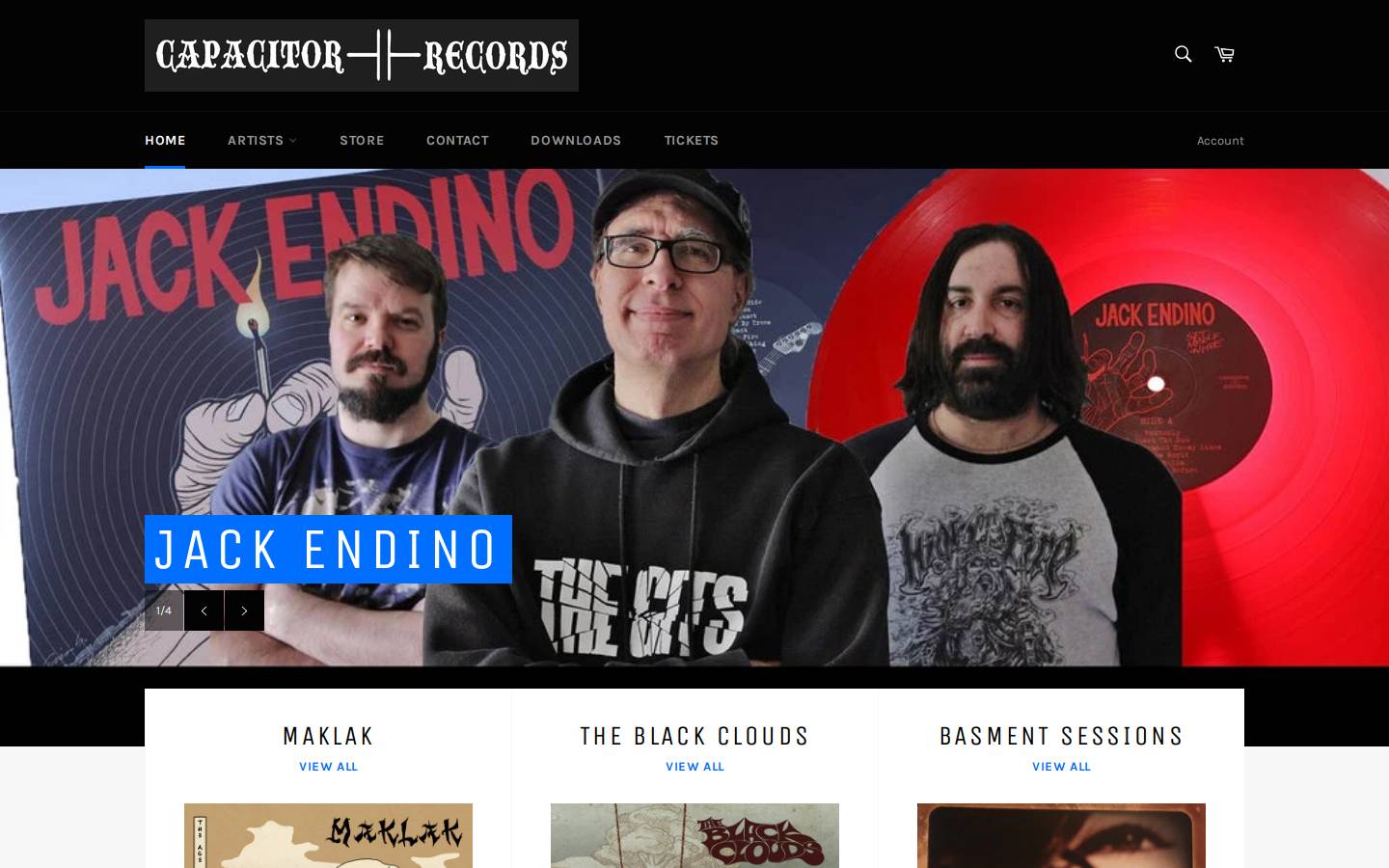 capacitorrecords.com homepage screenshot