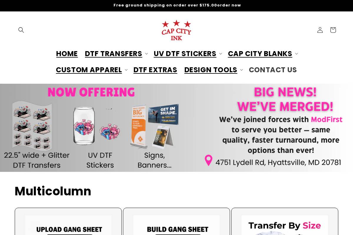 capcityink.com homepage screenshot