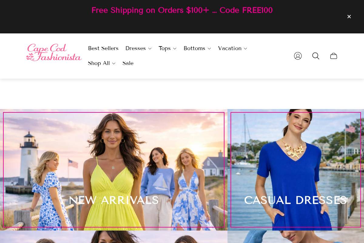 capecodfashionista.com homepage screenshot