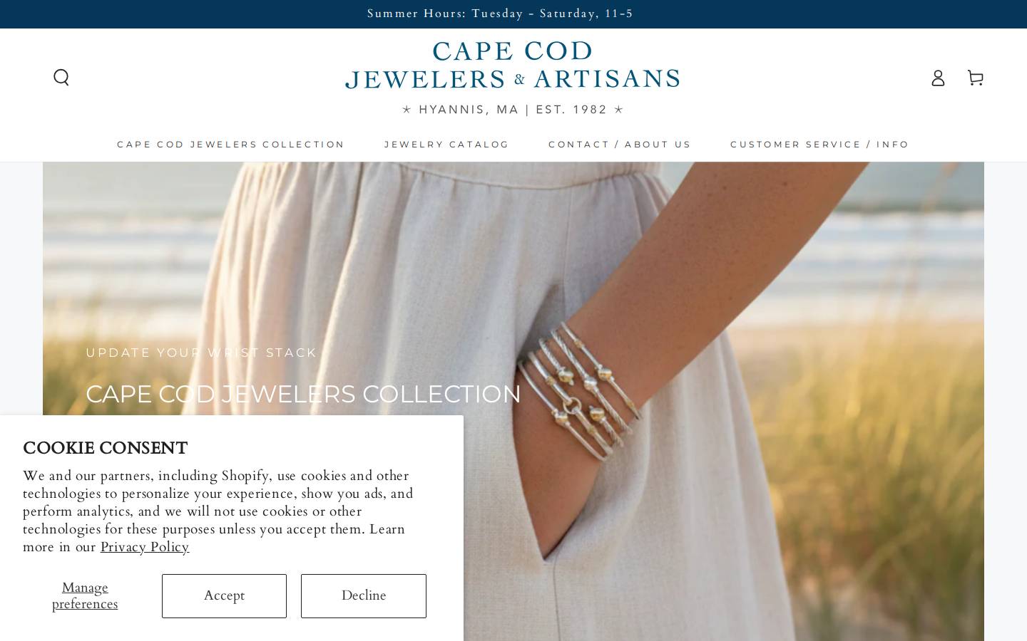 capecodjewelers.com homepage screenshot