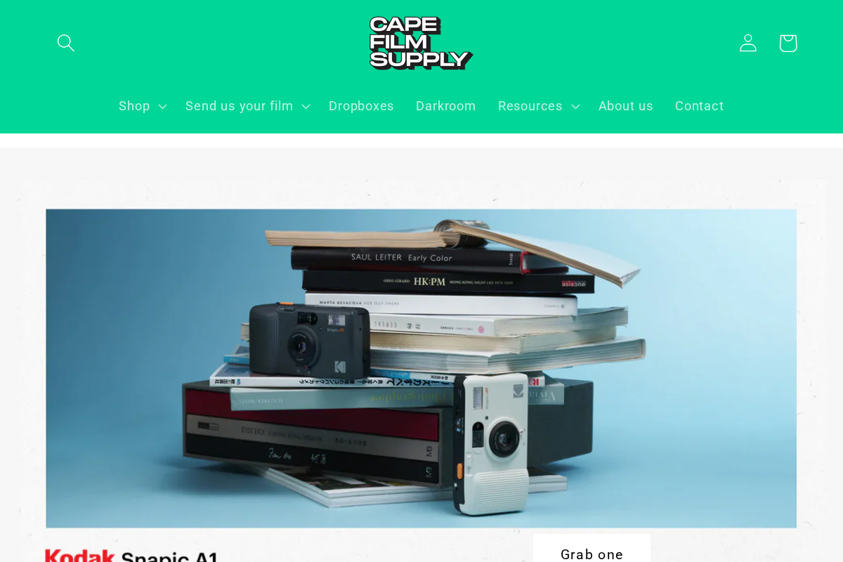 Cape Film Supply homepage screenshot