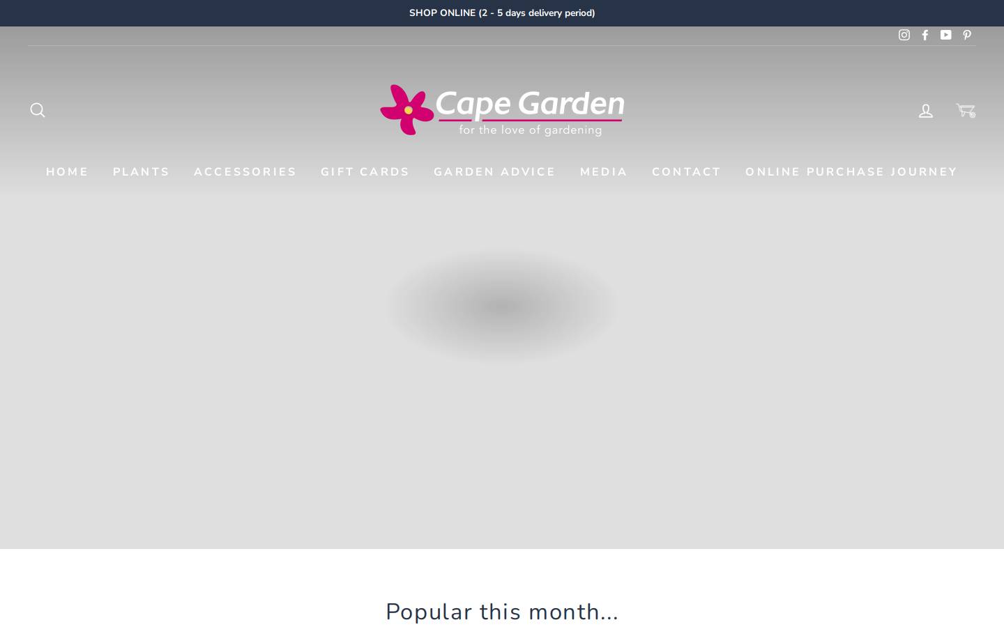 capegardencentre.co.za homepage screenshot