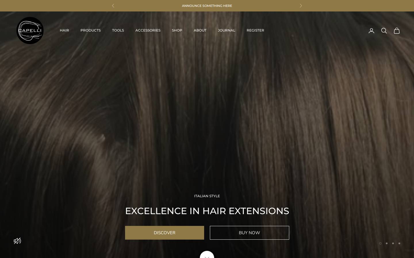 capelli-extensions.com homepage screenshot