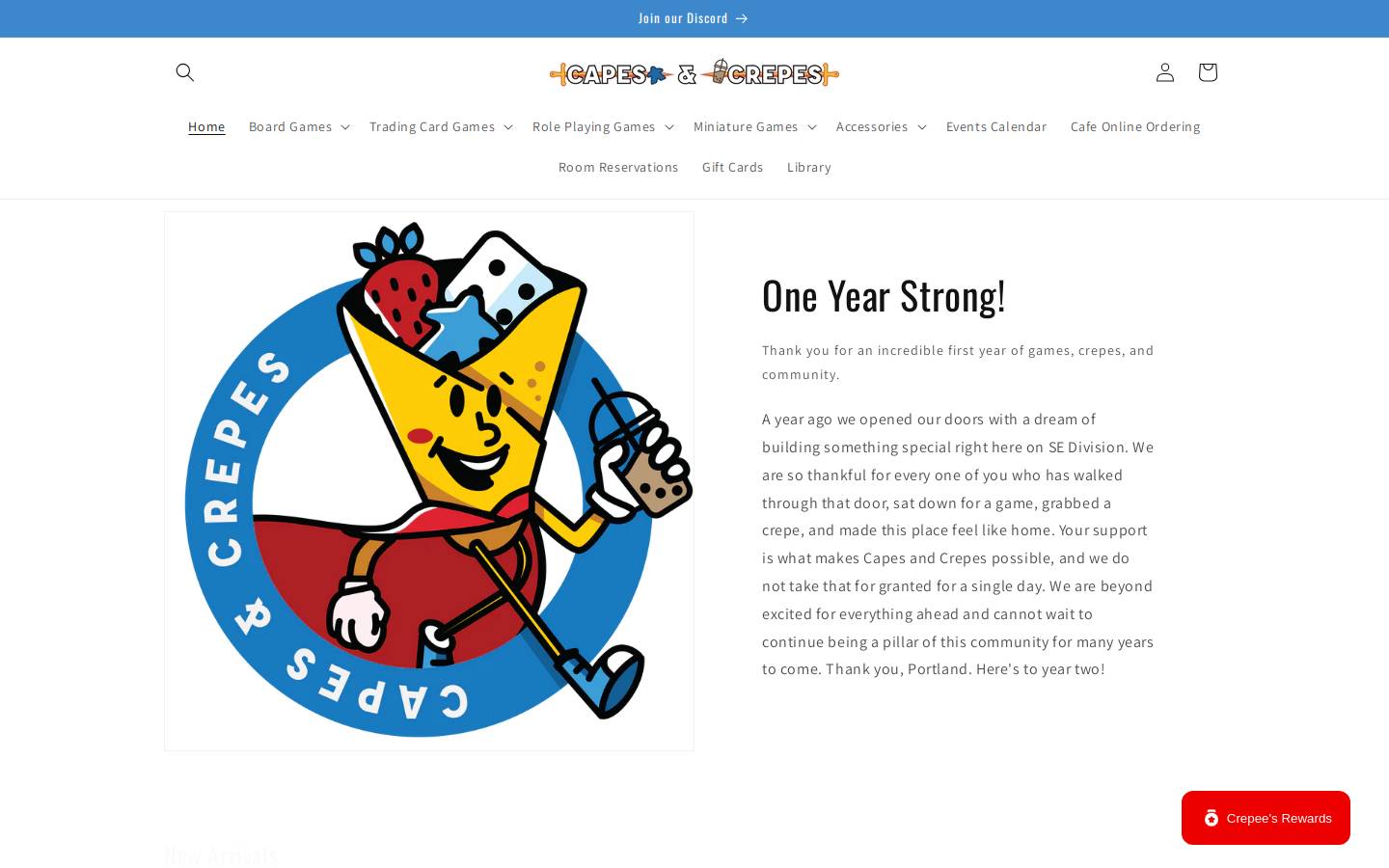 capesandcrepes.com homepage screenshot