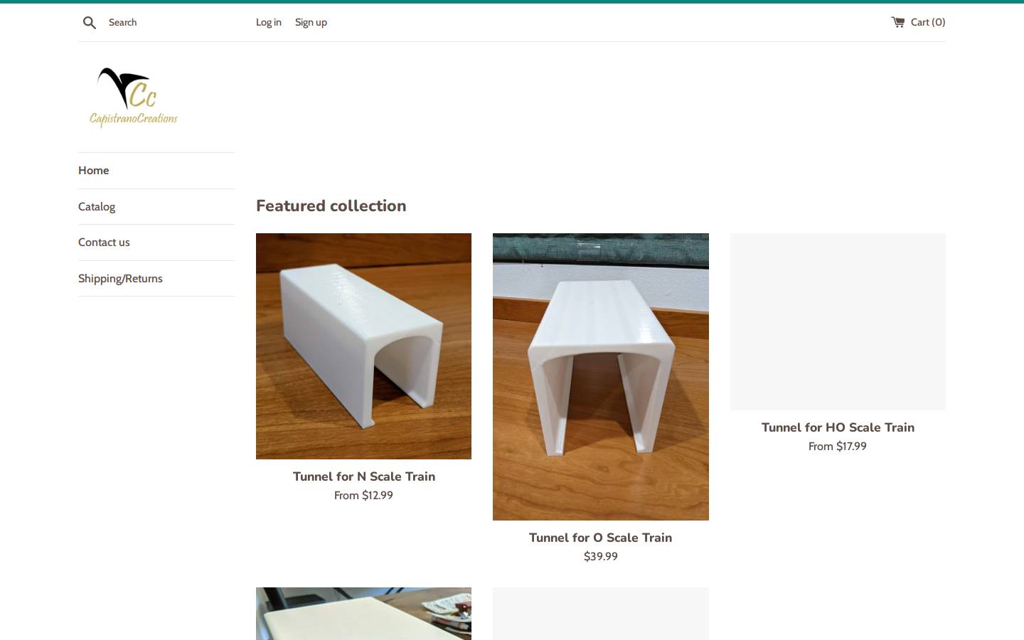 capistranocreations.com homepage screenshot