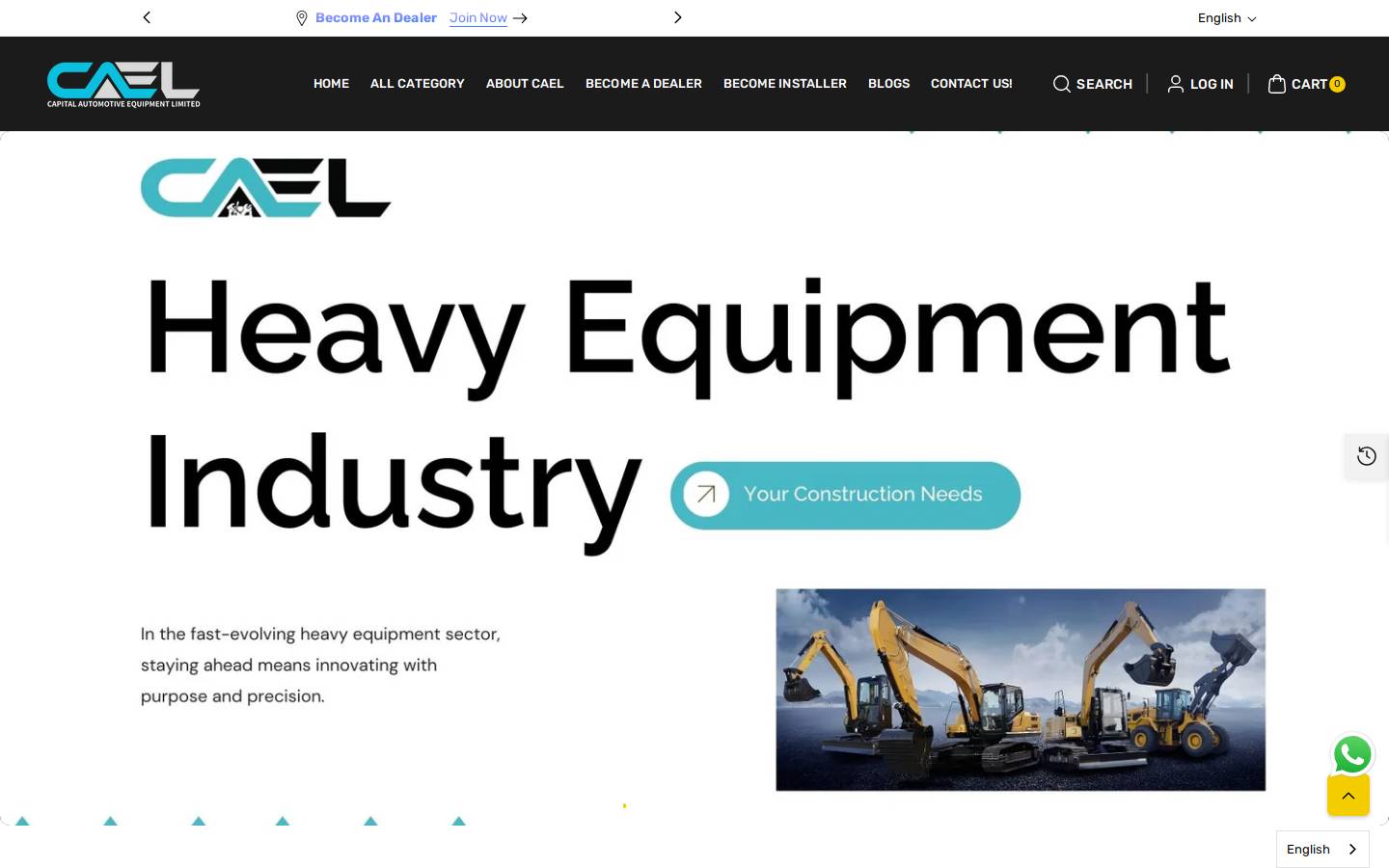capitalautoequipment.com homepage screenshot