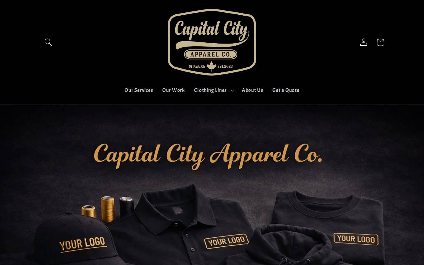 capitalcityapparelco.com homepage screenshot