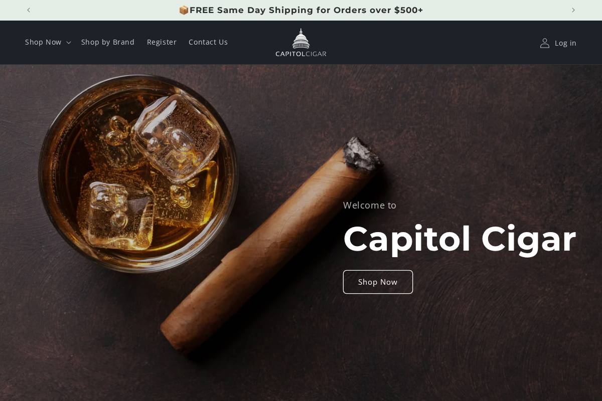 capitolcigar.com homepage screenshot