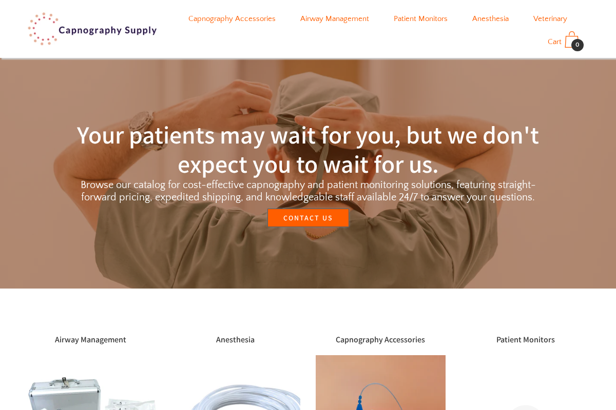 capnographysupply.com homepage screenshot