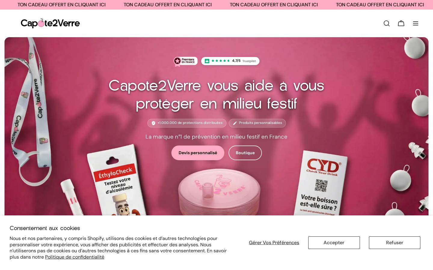 capote2verre.com homepage screenshot