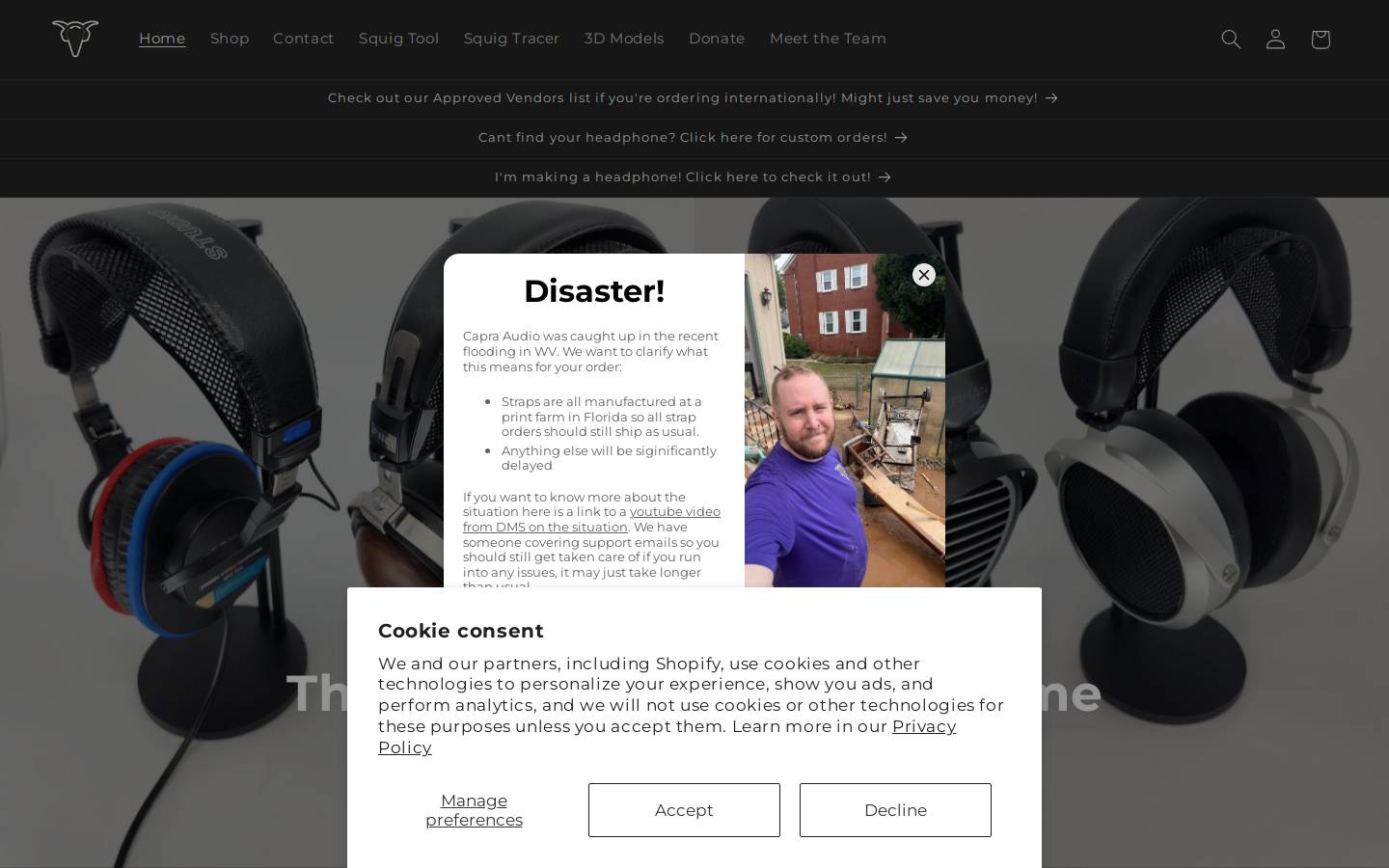 capraaudio.com homepage screenshot