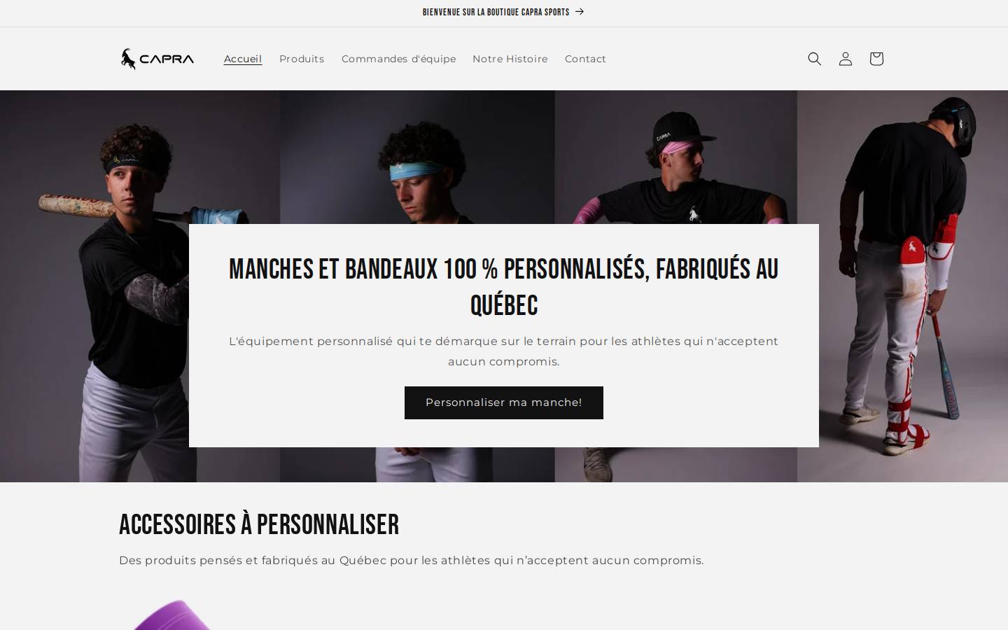 caprasports.ca homepage screenshot