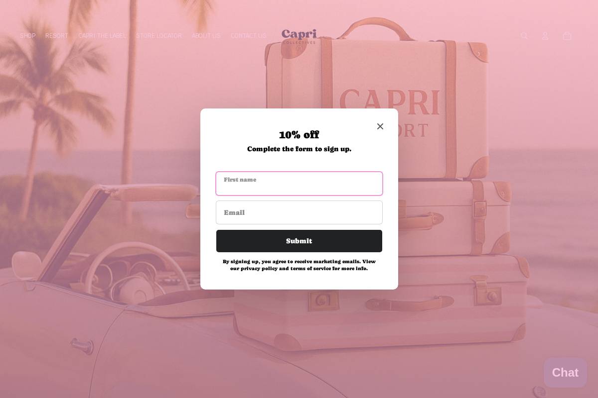 capricollectives.com homepage screenshot