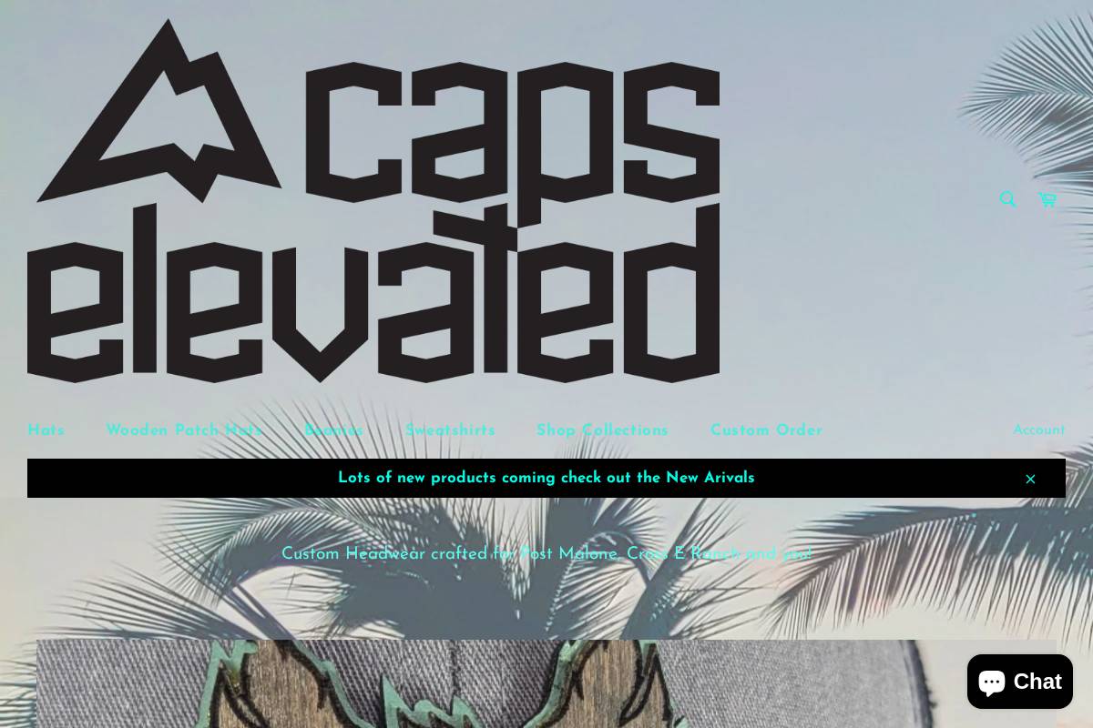 capselevated.com homepage screenshot