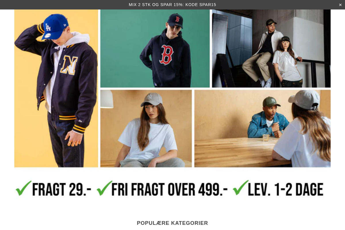Capstore.dk homepage screenshot