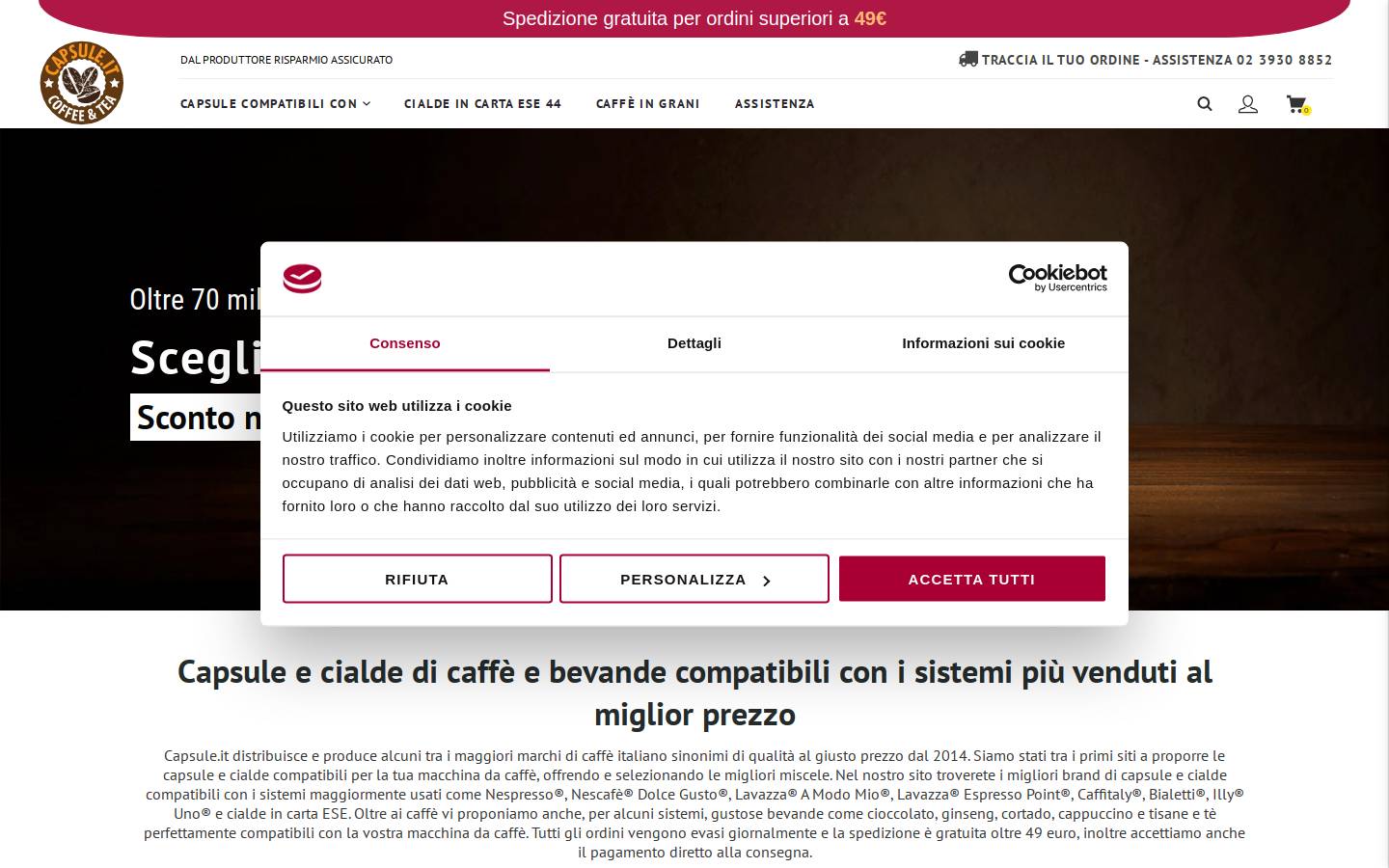 CAPSOLO homepage screenshot