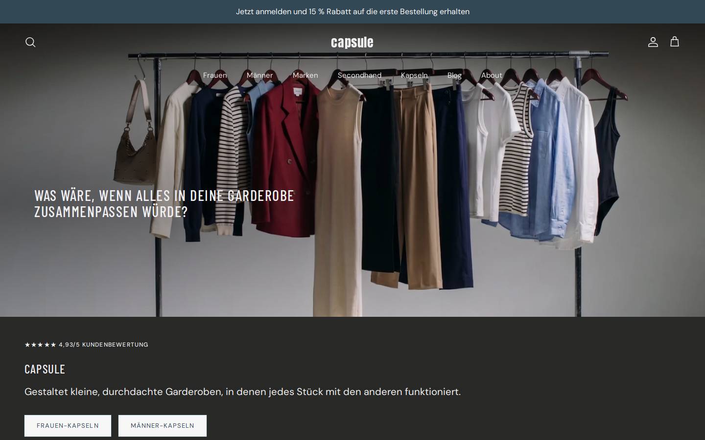 Capsule homepage screenshot