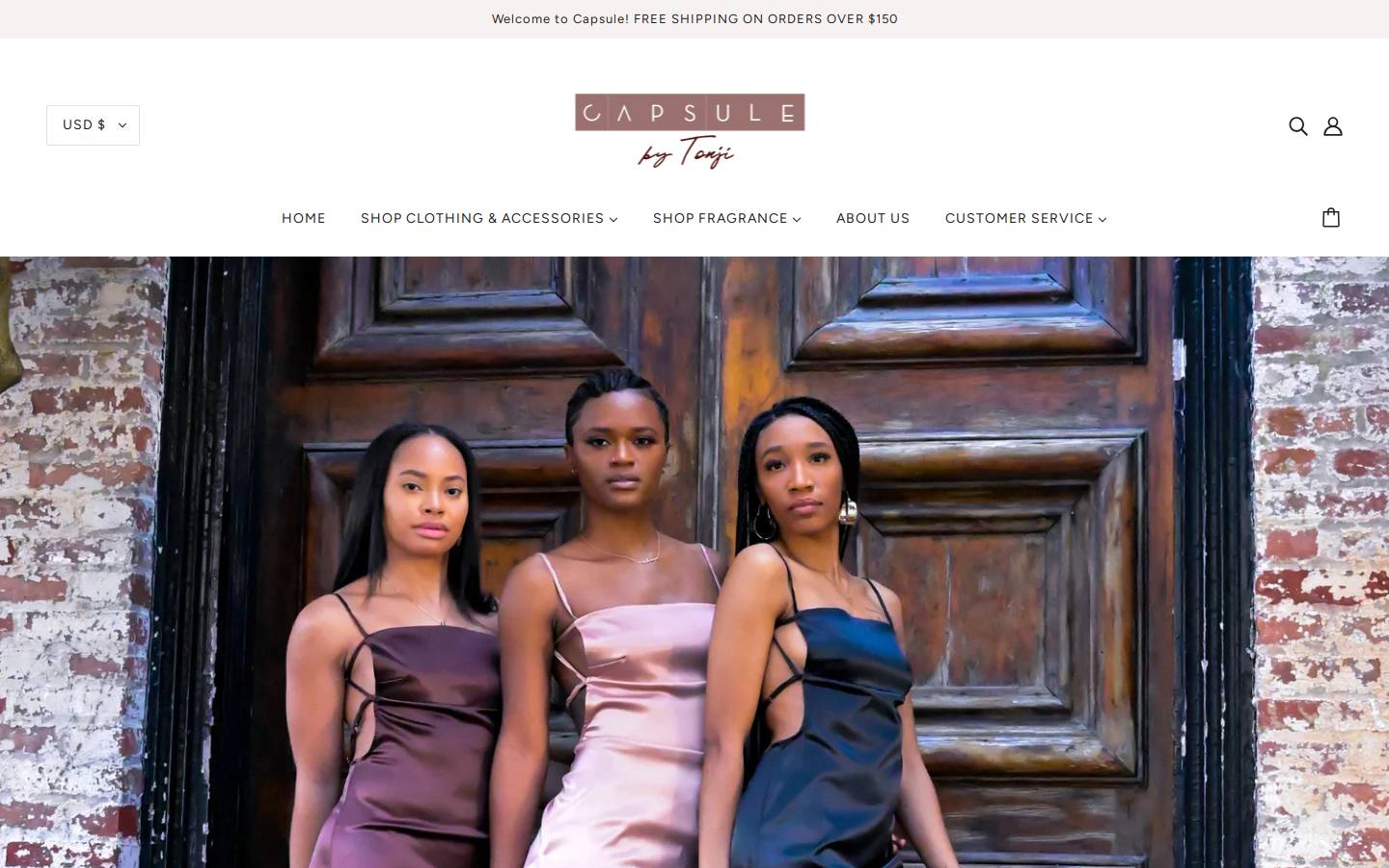 capsulebytonji.com homepage screenshot