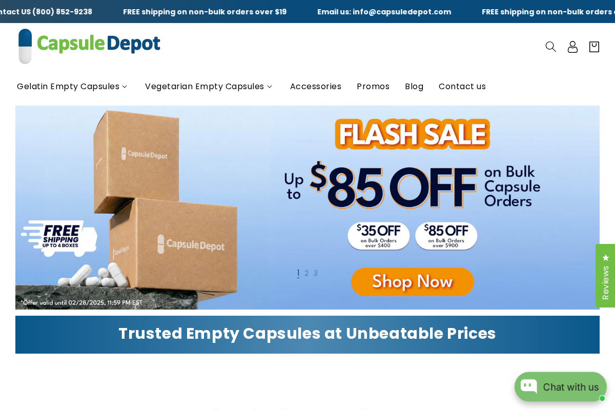 capsuledepot.com homepage screenshot