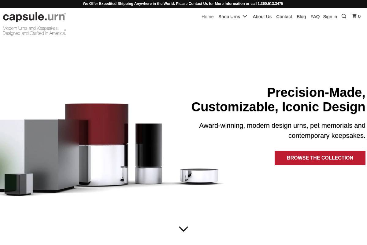 capsuleproject.com homepage screenshot