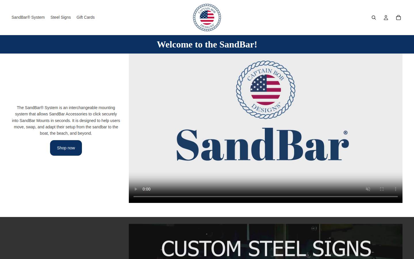 captainbobdesigns.com homepage screenshot