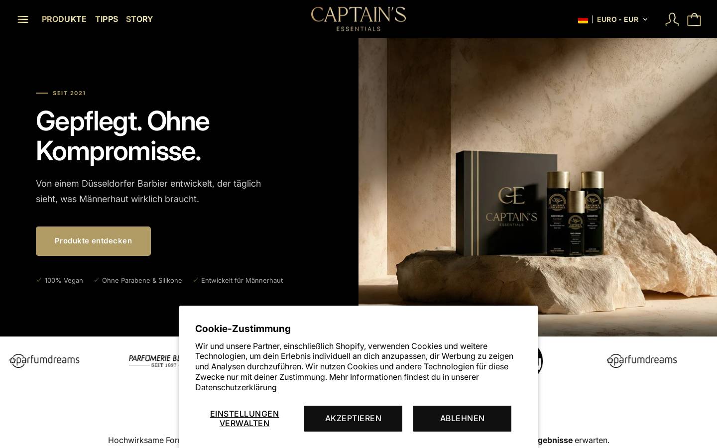 captains-essentials.com homepage screenshot