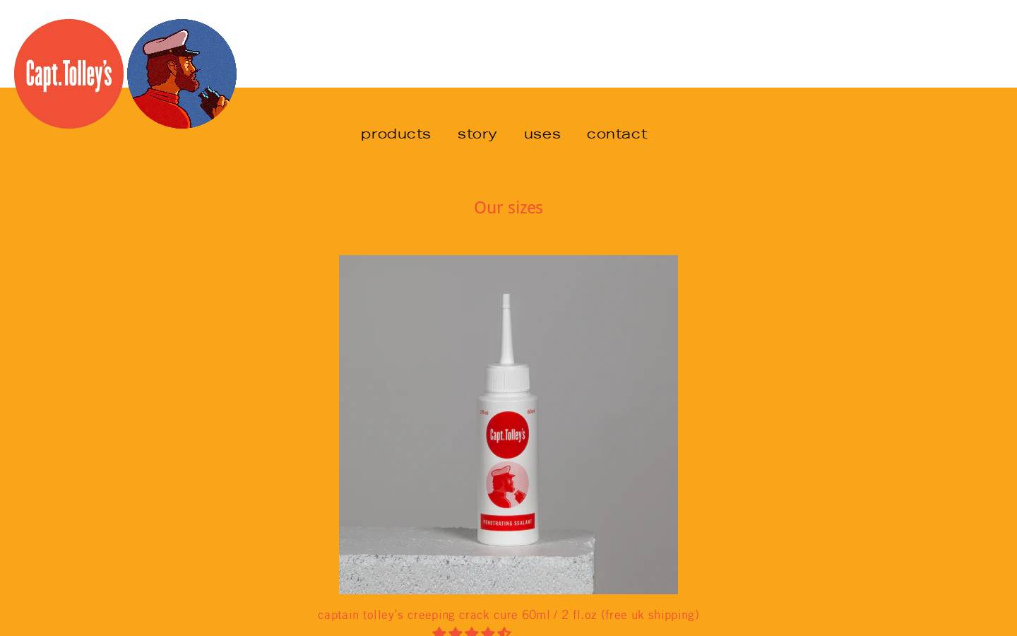 captaintolleyshop.com homepage screenshot