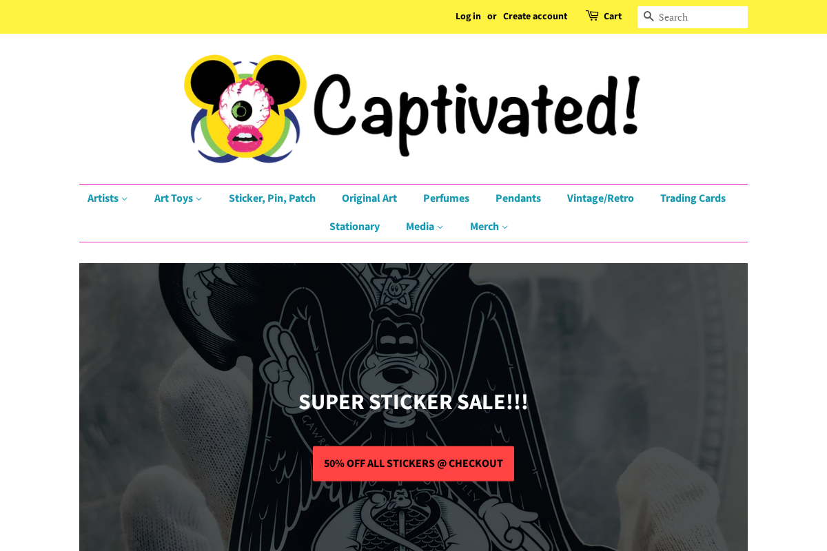 captivated.com homepage screenshot
