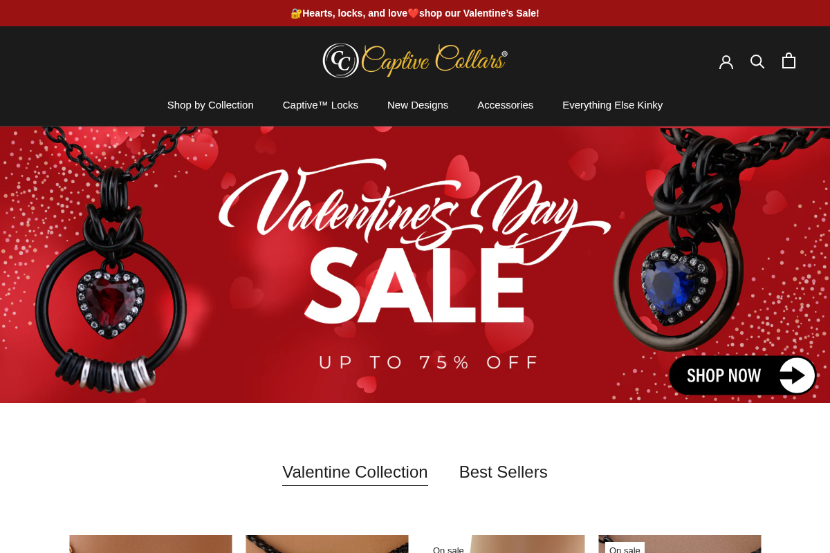 Captive Collars homepage screenshot