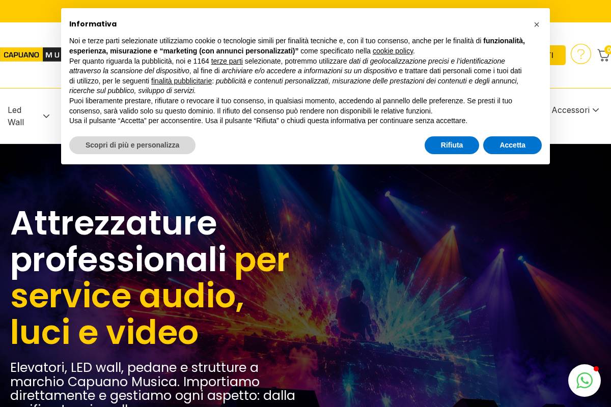 CAPUANO MUSICA homepage screenshot