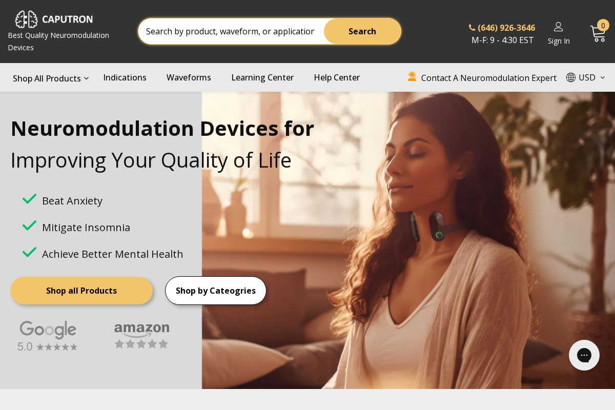 caputron.com homepage screenshot