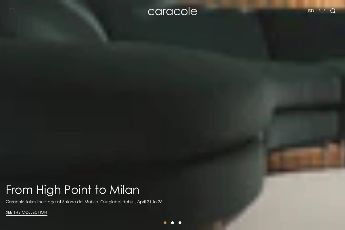 caracole.com homepage screenshot