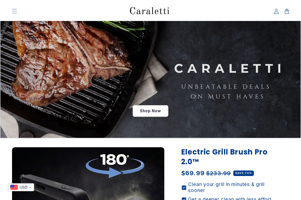 Caraletti homepage screenshot