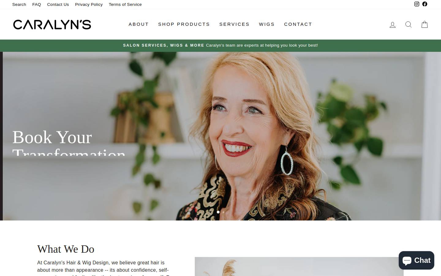 caralyns.com homepage screenshot