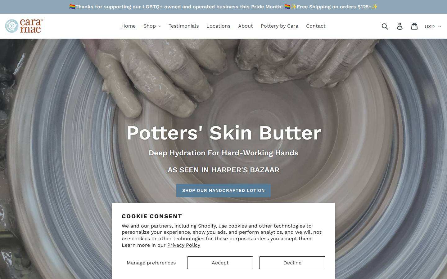 caramaeskincare.com homepage screenshot