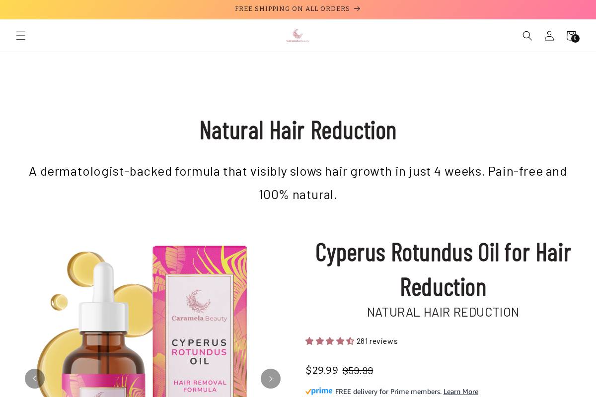 caramelabeauty.com homepage screenshot