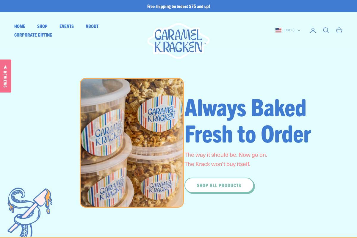 caramelkracken.com homepage screenshot