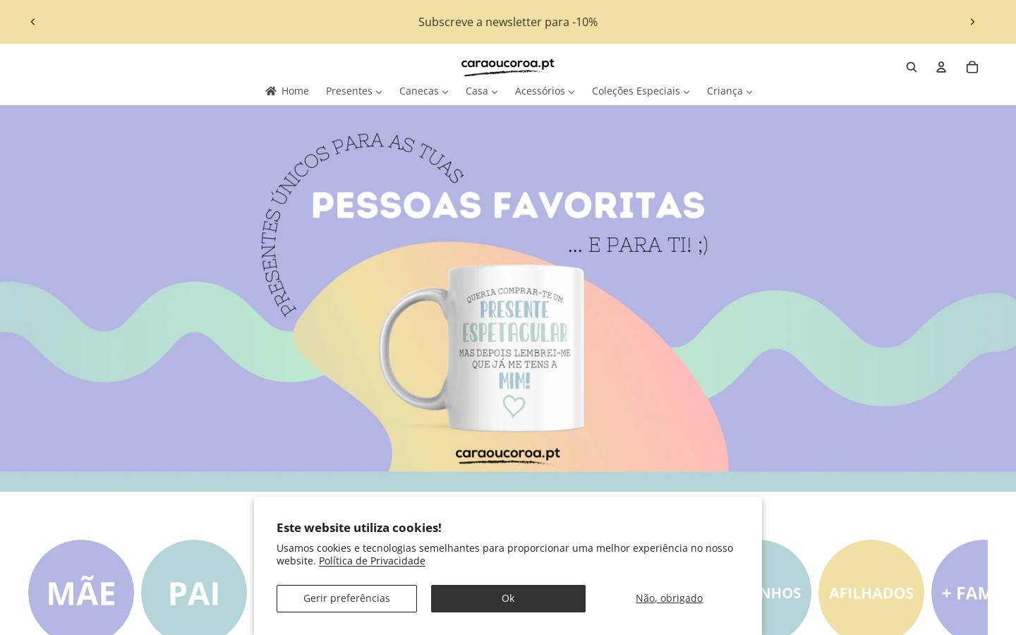caraoucoroa.pt homepage screenshot